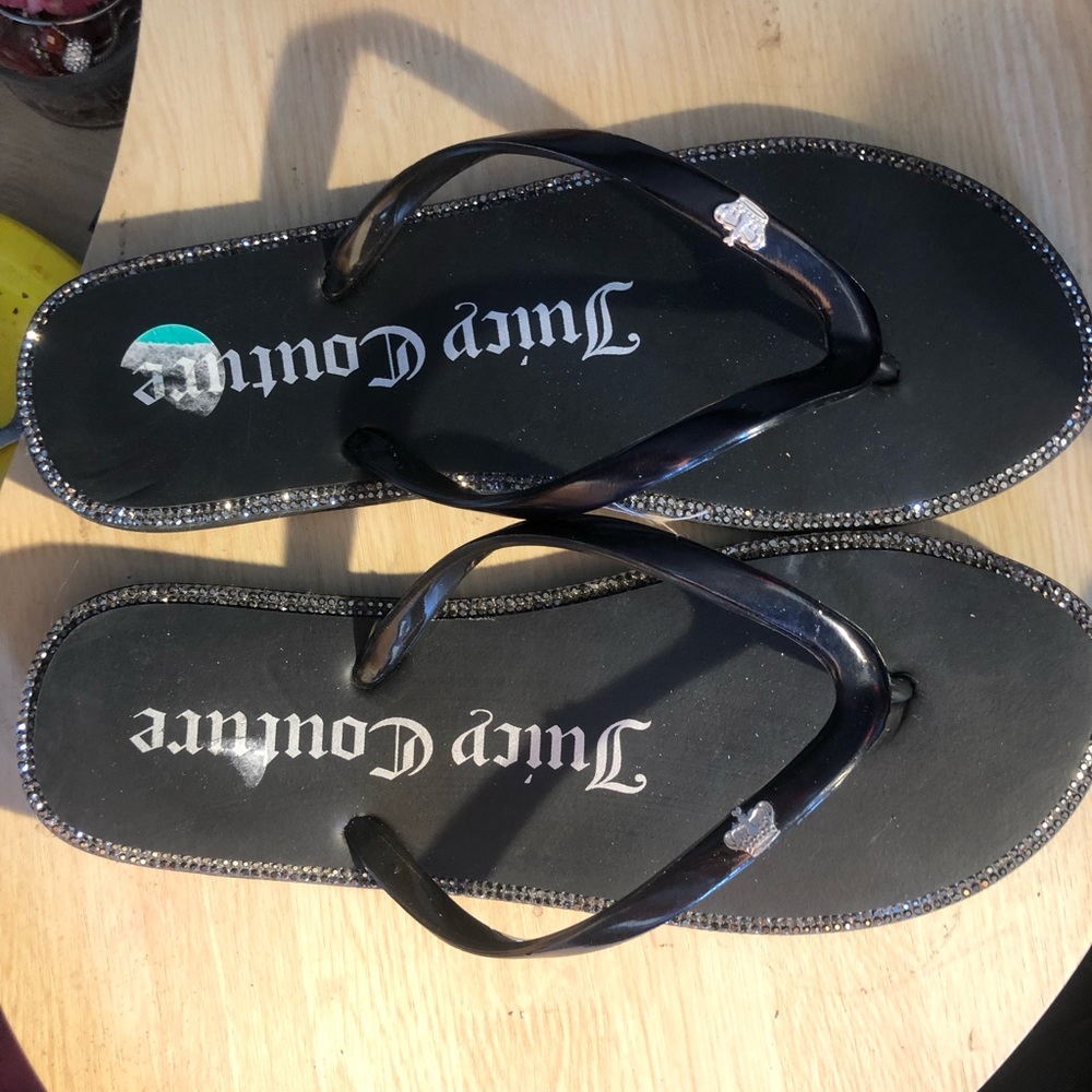 Juicy couture blinged out sandals